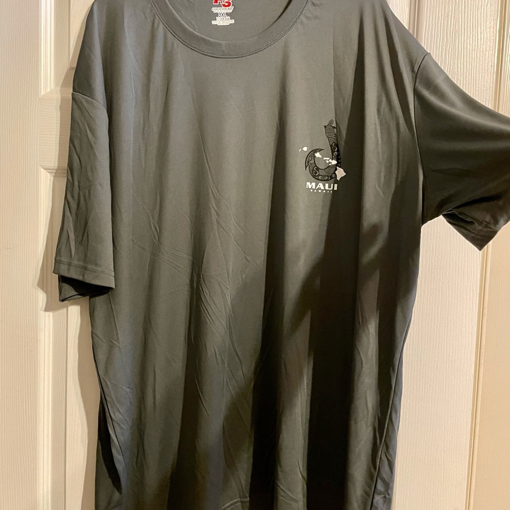 Grey Maui Hook Cool Wear T-shirt from Hawaii